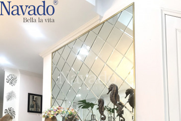Inspired way to décor your space with mirror tiles in interior design.