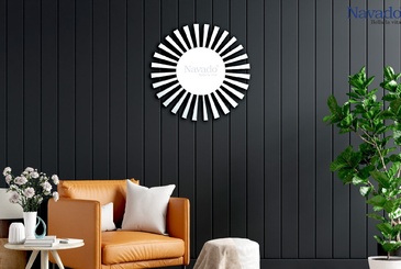 HÔ BIẾN PHÒNG KHÁCH NHÀM CHÁN TRỞ NÊN ẤN TƯỢNG NHỜ GƯƠNG NGHỆ THUẬT