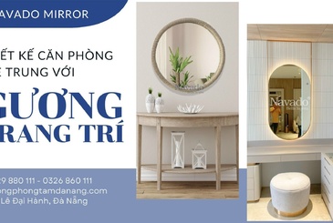 Thiết kế căn phòng trẻ trung với gương trang trí