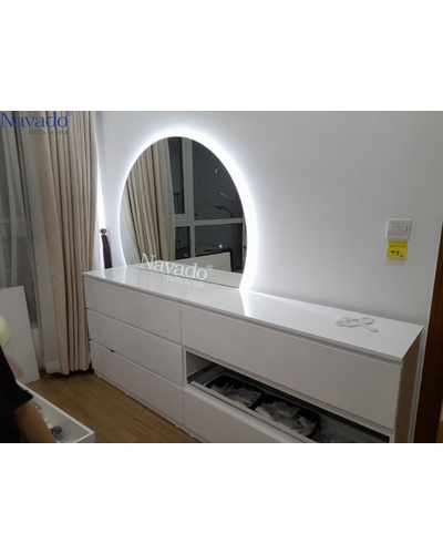 Gương phòng ngủ led trắng hiện đại DN61