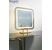 Gương đèn led vuông để bàn phun cát trong DN62