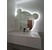 Gương led hình gấu Teddy đặt phòng ngủ DN70