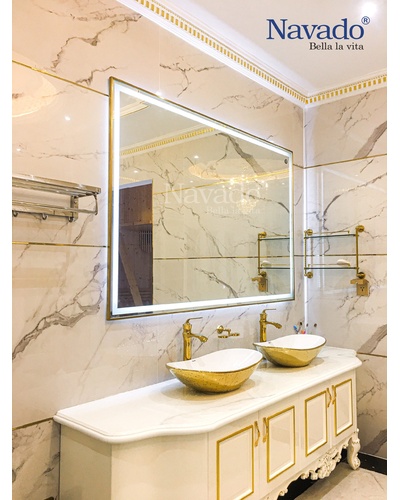 Gương phòng tắm luxury phong cách Châu Âu hiện đại