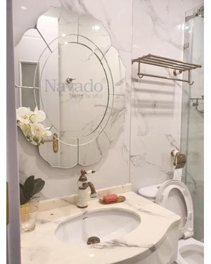 Gương decor trang trí phòng tắm Lotus Navado
