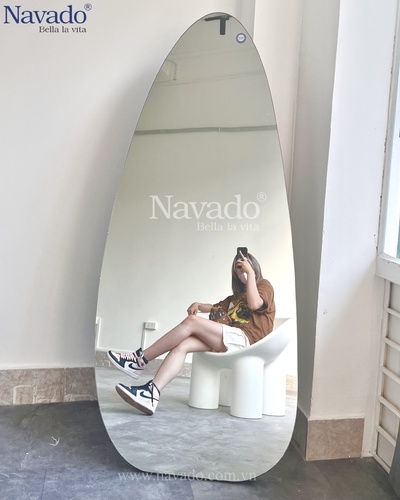 Gương toàn thân di động hình hạt đậu Antique Navado Phú Thọ