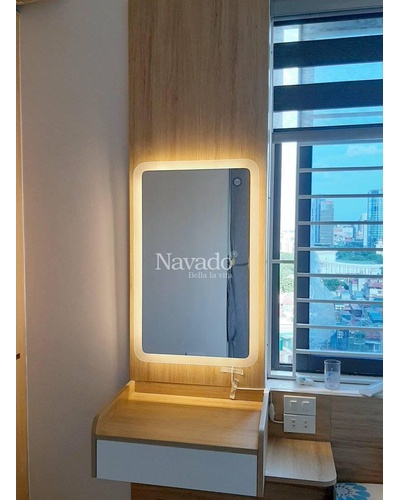 Gương đèn led bàn trang điểm hình chữ nhật Navado NAV1014