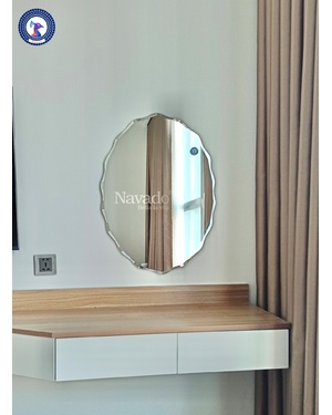 Gương elip uốn lượn decor bàn trang điểm Navado NAV542