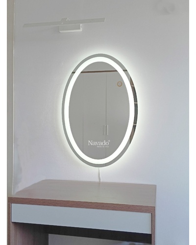 Gương đèn led oval để bàn trang điểm Navado NAV1019