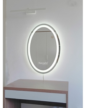 Gương đèn led oval để bàn trang điểm Navado NAV1019