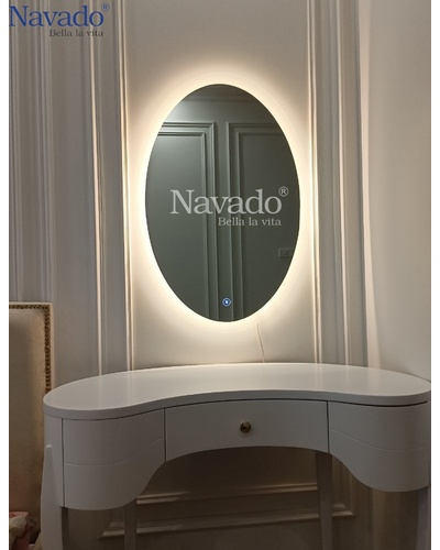 Gương trang điểm đèn led elip cảm ứng Navado  NAV1018