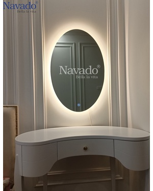 Gương trang điểm đèn led elip cảm ứng Navado  NAV1018