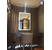Gương bàn trang điểm đèn led hình chữ nhật viền inox đen Navado
