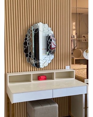 Gương bàn trang điểm nghệ thuật Queen Oval Navado
