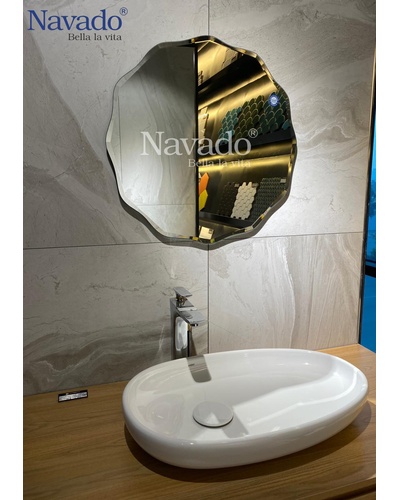 Gương tròn phòng tắm uốn lượn NAV543B Navado