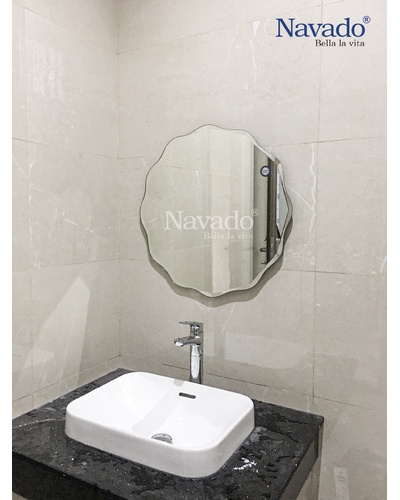 Gương lavabo tròn uốn lượn NAV543C Navado