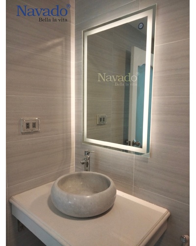 Gương phòng tắm đèn led viền trong Navado NAV1016