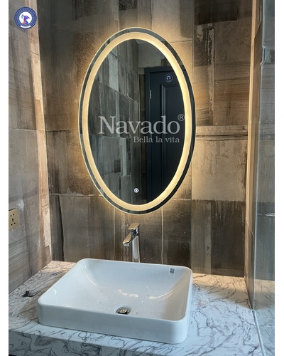 Gương phòng tắm đèn led elip NAV1019 Navado