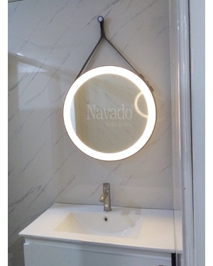 Gương treo phòng tắm dây da đèn led NAV909B Navado