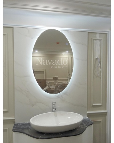 Gương đèn led phòng tắm elip Navado NAV1020