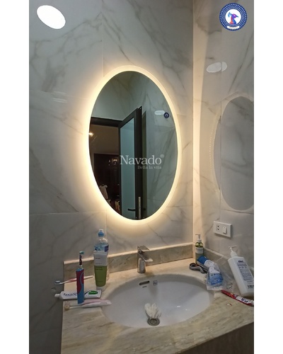 Gương phòng tắm đèn led elip Navado NAV1018