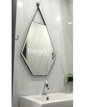 Gương dây da phòng tắm Diamond Navado