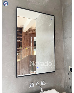 Gương phòng tắm khung viền inox đen Navado NAV604