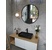 Gương tròn phòng tắm khung inox đen Navado NAV603