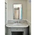 Gương phòng tắm hình chữ nhật khung inox mạ bạc Navado