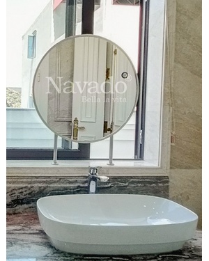 Thiết kế gương phòng tắm chân trụ theo yêu cầu Navado