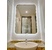 Gương phòng tắm đèn led chữ nhật khung inox mạ vàng Navado