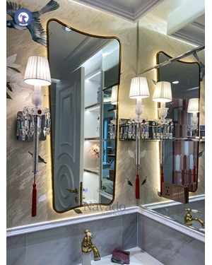 Thiết kế gương phòng tắm mạ vàng luxury sang trọng Navado