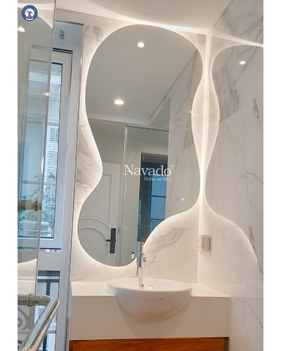 Thiết kế gương phòng tắm đèn led decor Navado