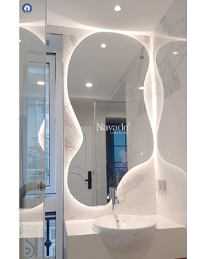 Thiết kế gương phòng tắm đèn led decor Navado