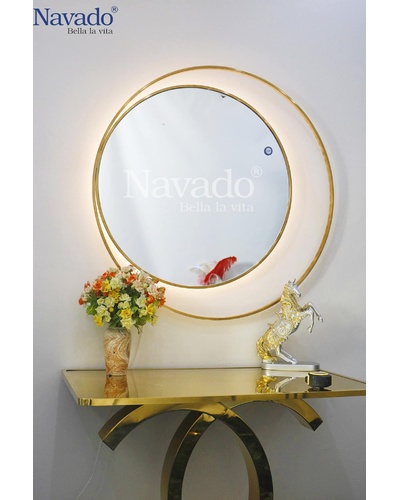 Gương trang trí mạ vàng Anley Navado
