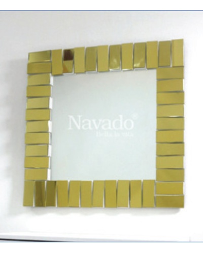 Gương decor nghệ thuật viền vàng The Word Navado