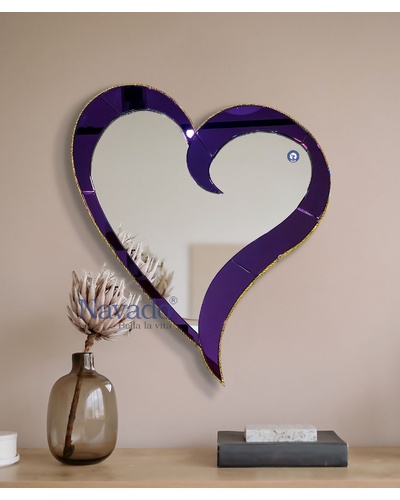 Gương trang trí nghệ thuật Purple Heart Navado