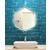 Gương phòng tắm đèn led lục giác viền inox mạ vàng