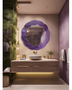 Gương nhà tắm nghệ thuật Stella purple NAV 2038-NT