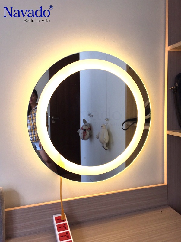 Gương tròn đèn led trang điểm 60cm