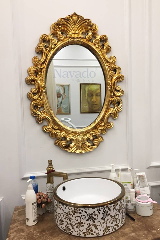 Gương bỉ trang trí nghệ thuật phòng tắm Zeus Navado