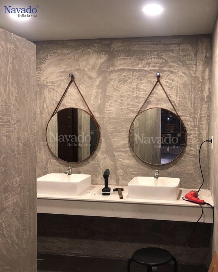 Gương soi nhà tắm dây da Đà Nẵng